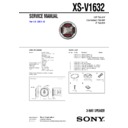 Sony XS-V1632 Service Manual