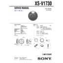 Sony XS-V1730 Service Manual
