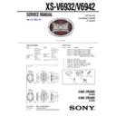Sony XS-V6932 Service Manual