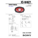 Sony XS-W4621 Service Manual
