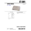 Sony XT-XM1 Service Manual