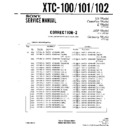 Sony XTC-100, XTC-101, XTC-102 (serv.man3) Service Manual