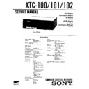xtc-100, xtc-101, xtc-102 service manual