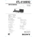Sony XTL-6100MK2 Service Manual
