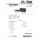 Sony XTL-750W Service Manual