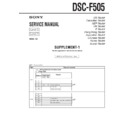 Sony DSC-F505 (serv.man4) Service Manual