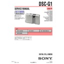 Sony DSC-G1 (serv.man3) Service Manual