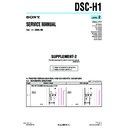 Sony DSC-H1 (serv.man6) Service Manual