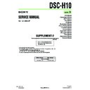 Sony DSC-H10 (serv.man7) Service Manual