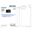 Sony DSC-H100 Service Manual