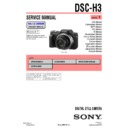 Sony DSC-H3 (serv.man3) Service Manual