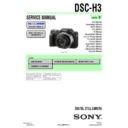 Sony DSC-H3 Service Manual