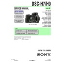 Sony DSC-H7, DSC-H9 Service Manual