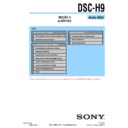 Sony DSC-H9 (serv.man3) Service Manual