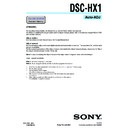 Sony DSC-HX1 (serv.man4) Service Manual