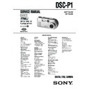 Sony DSC-P1 (serv.man3) Service Manual
