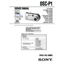 Sony DSC-P1 Service Manual