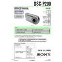 Sony DSC-P200 Service Manual