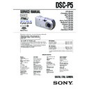 Sony DSC-P5 (serv.man2) Service Manual