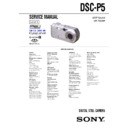 Sony DSC-P5 (serv.man4) Service Manual