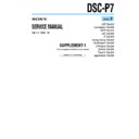 Sony DSC-P7 (serv.man6) Service Manual