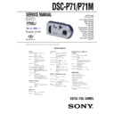 Sony DSC-P71, DSC-P71M Service Manual
