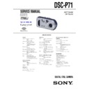 Sony DSC-P71 Service Manual