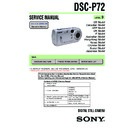 Sony DSC-P72 Service Manual
