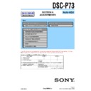 Sony DSC-P73 (serv.man4) Service Manual