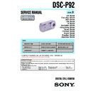 Sony DSC-P92 (serv.man2) Service Manual