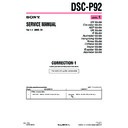 Sony DSC-P92 (serv.man6) Service Manual