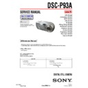 Sony DSC-P93A (serv.man3) Service Manual