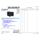 Sony DSC-RX1, DSC-RX1R (serv.man2) Service Manual