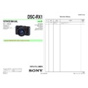 Sony DSC-RX1 Service Manual