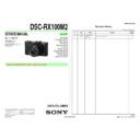Sony DSC-RX100M2 Service Manual
