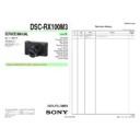 Sony DSC-RX100M3 Service Manual