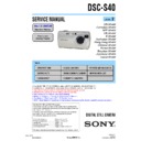 Sony DSC-S40 (serv.man2) Service Manual