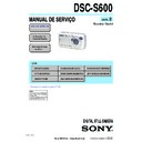 Sony DSC-S600 (serv.man11) Service Manual