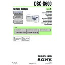 Sony DSC-S600 Service Manual