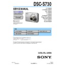 Sony DSC-S730 Service Manual