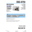 Sony DSC-S750 Service Manual