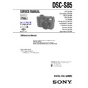 Sony DSC-S85 (serv.man2) Service Manual