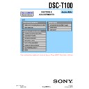 Sony DSC-T100 (serv.man4) Service Manual