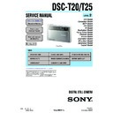 Sony DSC-T20, DSC-T20HDPR, DSC-T25 (serv.man2) Service Manual