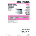 Sony DSC-T20, DSC-T20HDPR, DSC-T25 (serv.man3) Service Manual