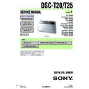 Sony DSC-T20, DSC-T20HDPR, DSC-T25 Service Manual