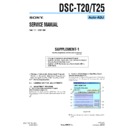 Sony DSC-T20, DSC-T25 Service Manual