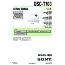 Sony Dsc T700 Service Manual View Online Or Download Repair Manual