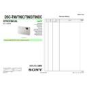 Sony DSC-T99, DSC-T99C, DSC-T99D, DSC-T99DC Service Manual