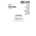 Sony DSC-U10 (serv.man6) Service Manual